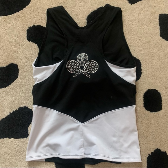 DTL Sportswear Skull & Racket Rhinestone Tennis Tops - Picture 7 of 10